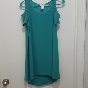 Amelia James cold shoulder mint teal large top